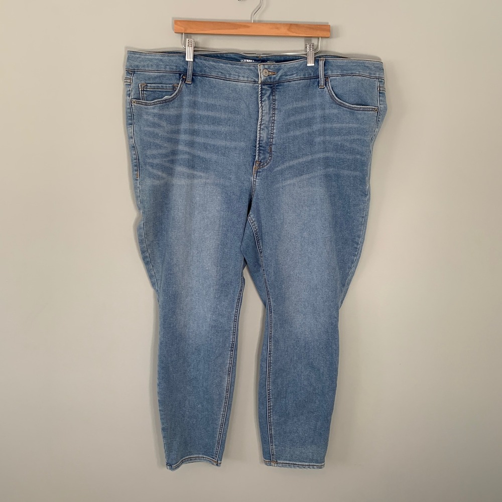 Old Navy Rockstar Super Skinny High Rise Jeans Light Wash Size 26 Secret‎ Slim